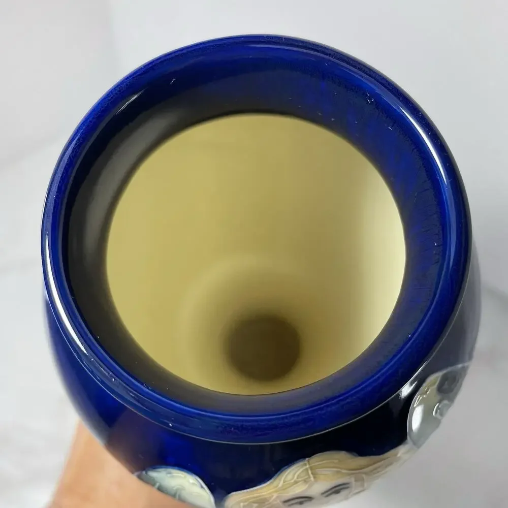 Old Tupton Ware Tube Lined Hand Painted Ceramic Vase ANGEL SUN 10.5” Tall